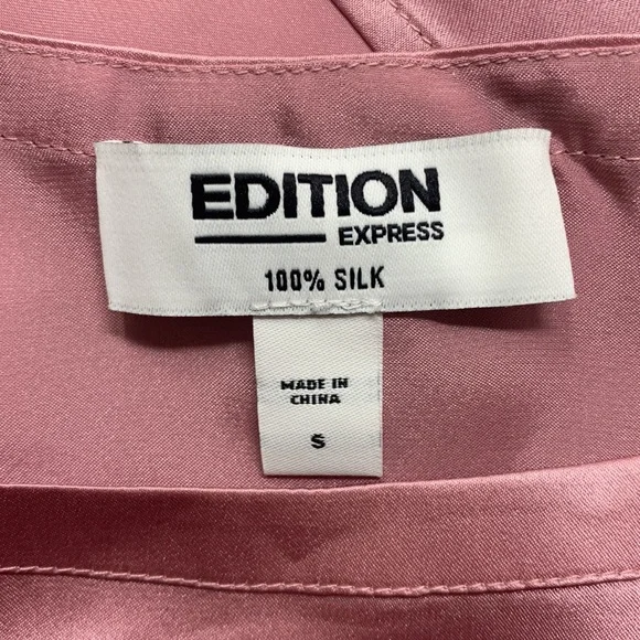 LAST ONE!! NWT $148 100% Silk 2-Piece Pajamas Short Pants/Short Sleeves Pink S - Picture 10 of 11